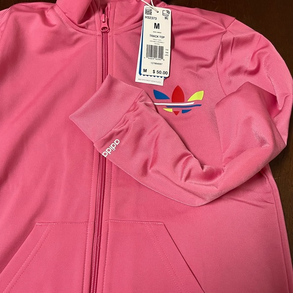 NWT adidas ORIGINALS Adicolor Track Top Pink - Picture 6 of 6